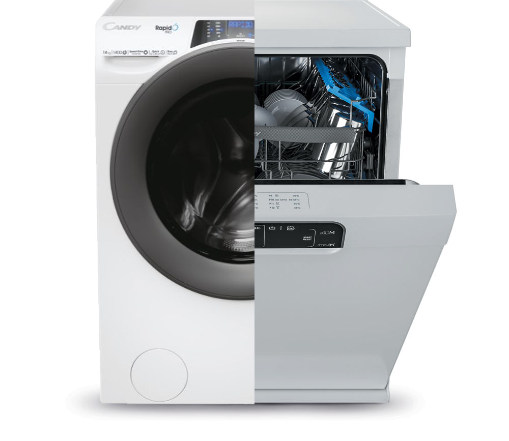 Immagine di una lavatrice e di una lavastoviglie